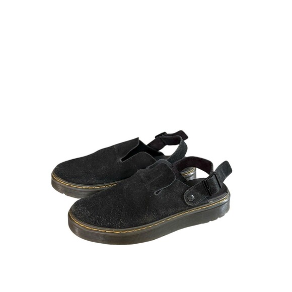 Dr. Martens Zebzag Slingback Platform Black Suede Mule Size Men’s 7 / Women’s 8